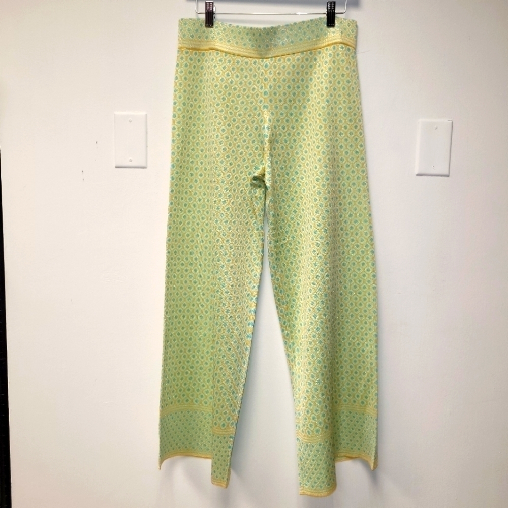 ZARA DIAMOND JACQUARD KNIT PANTS SIZE M - Picture 7 of 16
